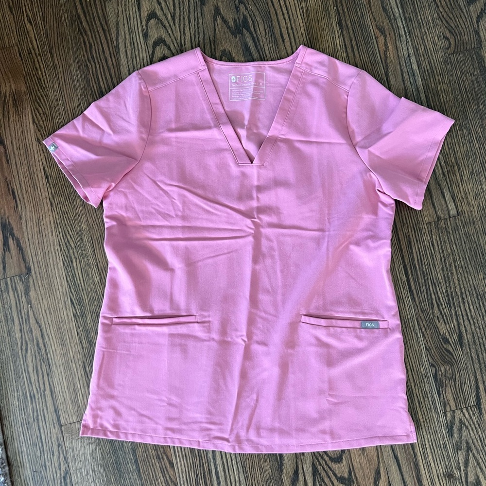 Pink Figs scrub top and bottom
